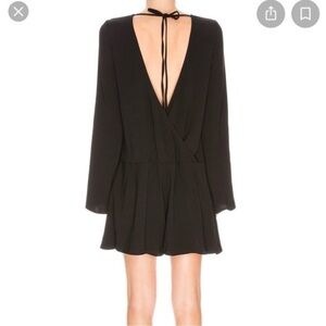 NWT Fifth Label Black Sound and Vision Back Cut Out Bell Sleeve Mini Romper